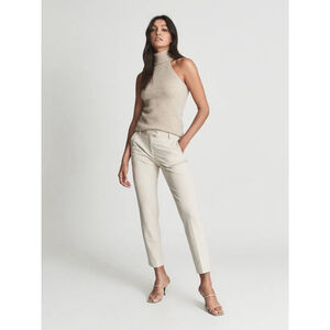 Women's REISS Joanne Slim Beige Trousers Size 2